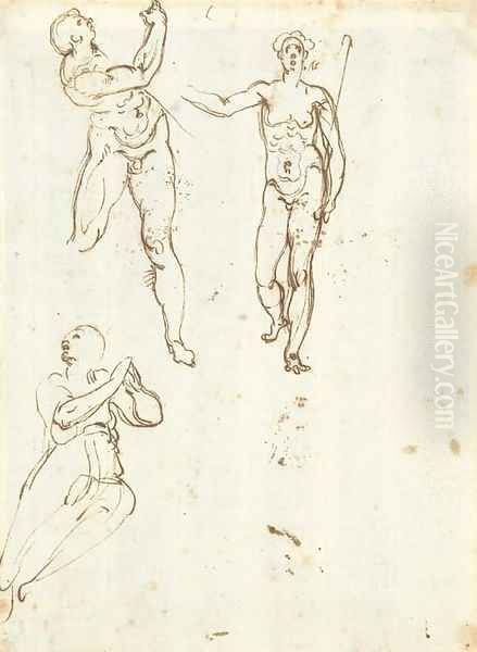 Studies of figures Oil Painting by Cherubino Alberti