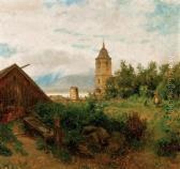 Motiv Aus St. Wolfgang Oil Painting by Heinrich Tomec