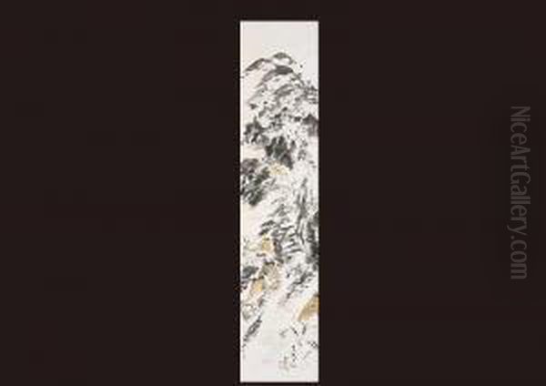 Yoshinomountain Oil Painting by Keisen Tomita