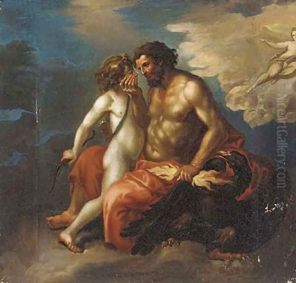 Jupiter and Ganymede Oil Painting by Francesco Albani