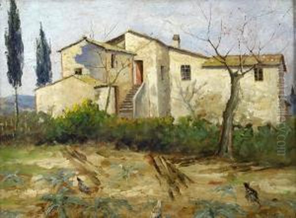 Casolare Dicampagna Oil Painting by Gino Tommasi