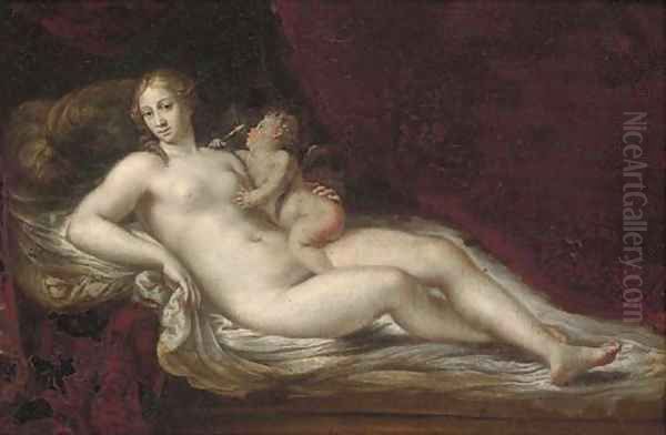 Venus and Cupid Oil Painting by Francesco Albani