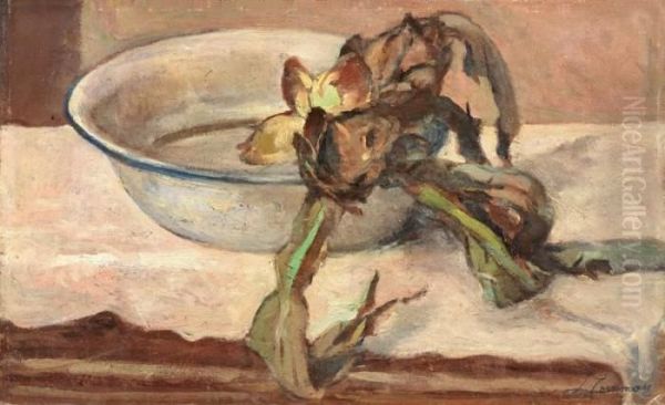 Natura Morta Con Carciofi Oil Painting by Ludovico Tommasi