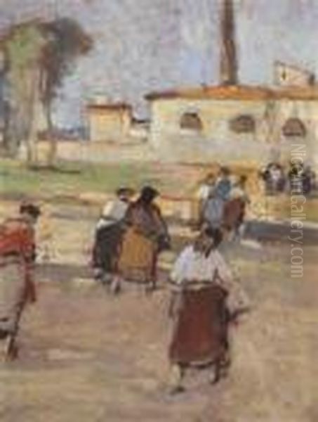 Scena Di Paese Oil Painting by Ludovico Tommasi