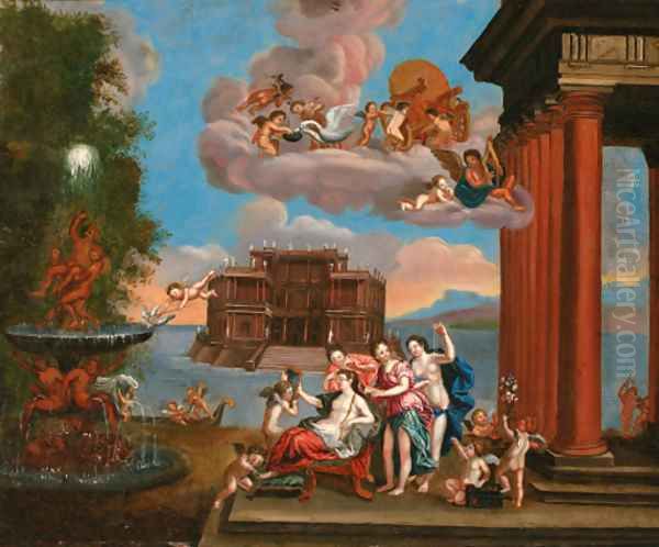 The Toilet of Venus 2 Oil Painting by Francesco Albani