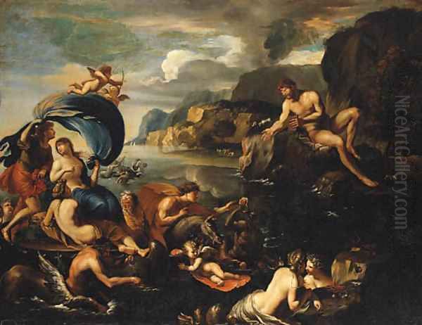 Galatea and Polyphemus Oil Painting by Francesco Albani