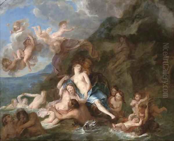 The Triumph of Galatea 2 Oil Painting by Francesco Albani