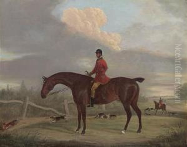 A Huntsman Up Oil Painting by Clifton Tomson