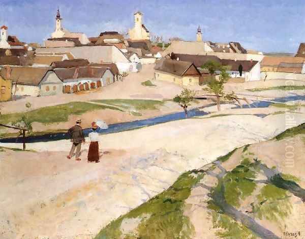 Landscape at Szentendre 1907-08 Oil Painting by De Lorme and Ludolf De Jongh Anthonie