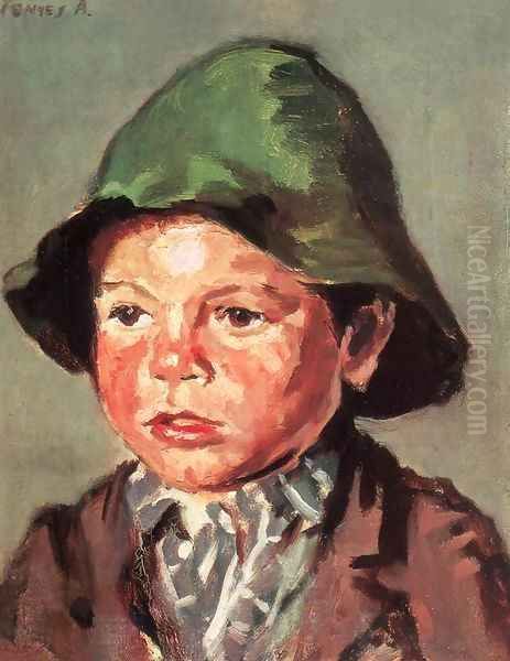 Portrait of a Boy after 1900 Oil Painting by De Lorme and Ludolf De Jongh Anthonie