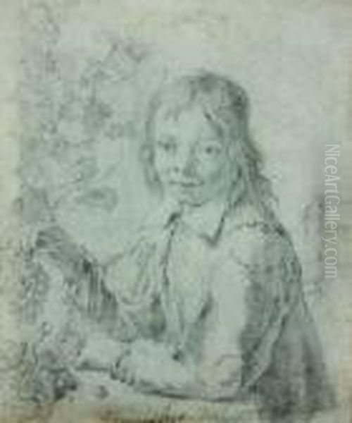 Jeune Homme Cueillant Du Raisin Oil Painting by Jacob Van Toorenvliet