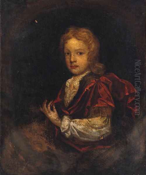 Portrait Of A Boy Oil Painting by Charles d' Agar