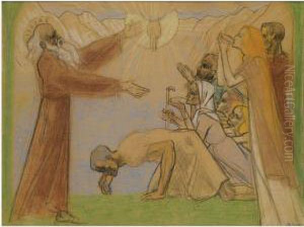 The Calling Of Isaiah Oil Painting by Jan Toorop