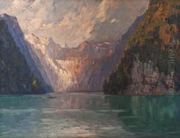 Am Konigssee Oil Painting by Curt Topel