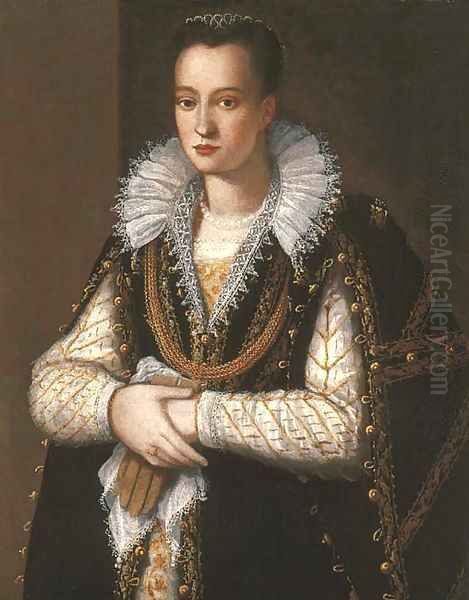 Portrait of a noblewoman Oil Painting by Alessandro Allori