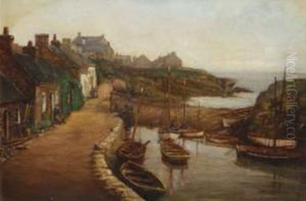 Harbour View Oil Painting by W. Topham