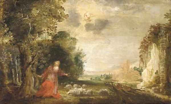 The Annunciation to Joachim Oil Painting by Denys Van Alsloot