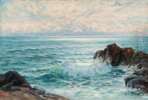 Seascape Oil Painting by Woldemar Toppelius