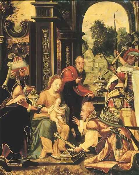 The Adoration of the Magi 2 Oil Painting by Pieter Coecke Van Aelst