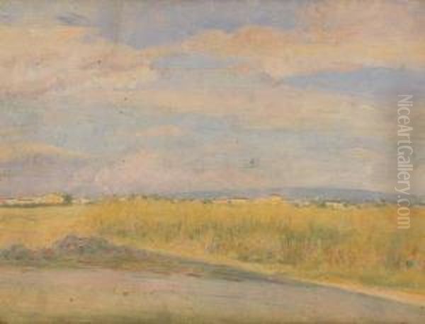 Paesaggio Romagnolo Oil Painting by Angelo Torchi