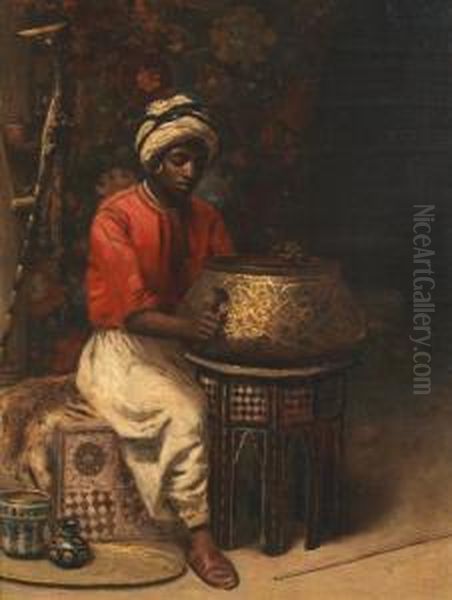 L'artisan Dinandier Oil Painting by Francesco Saverio Torcia