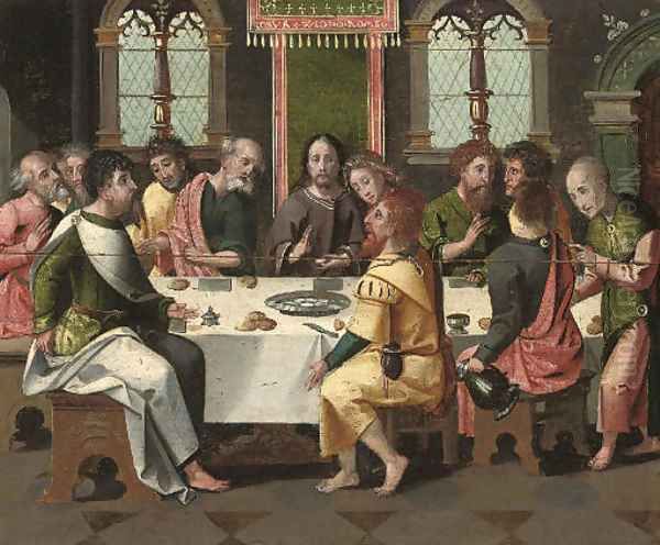 The Last Supper 2 Oil Painting by Pieter Coecke Van Aelst