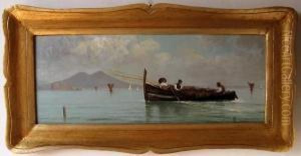 Il Riposo Dei Pescatori Oil Painting by Francesco Saverio Torcia