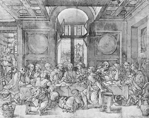 The Last Supper Oil Painting by Pieter Coecke Van Aelst