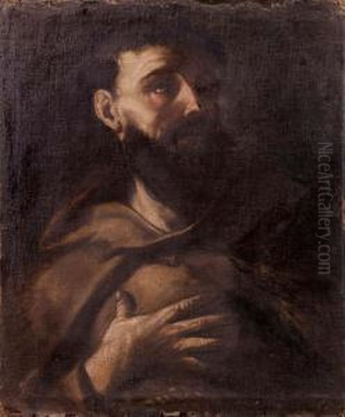 San Francesco In Estasi Oil Painting by Felice Torelli