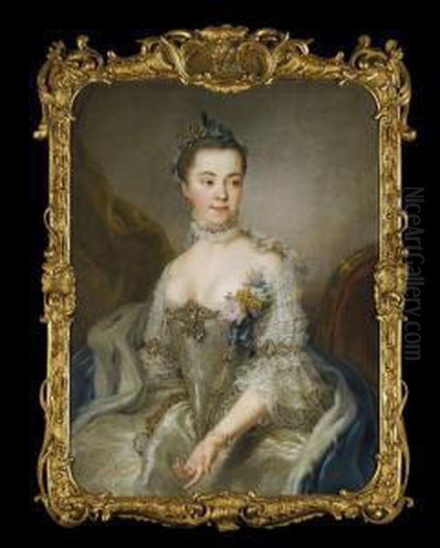 Portrait Of Princess Charlotte Amalie Wilhelmine Von Schleswig-holstein Sonderburg Plon Oil Painting by Stefano Torelli