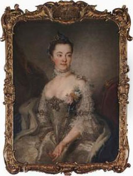 Princess Charlotte Amalie Wilhelmine Von Schleswig Oil Painting by Stefano Torelli