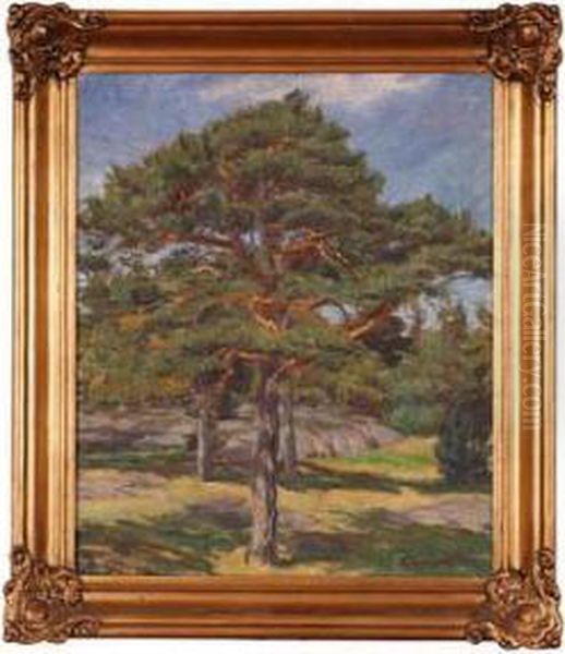 Furutraer Oil Painting by Thorvald Hagbart Torgersen