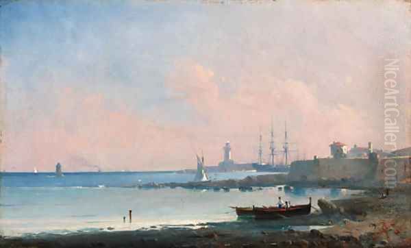 Coastal scene Oil Painting by Ivan Konstantinovich Aivazovsky