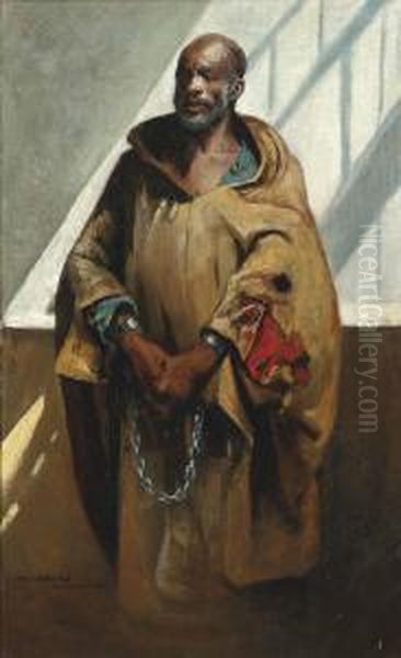 At The Slave Market, Tangier Oil Painting by Gyula Tornai