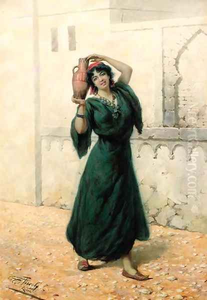 The Watercarrier Oil Painting by Giuseppe Aureli