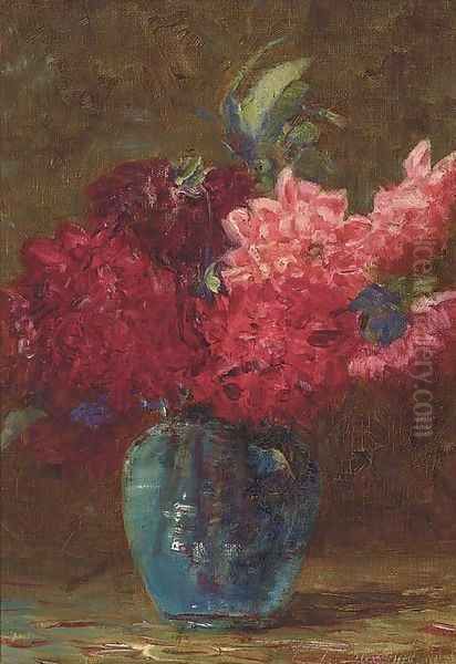 Flowers Oil Painting by Edwin Armfield