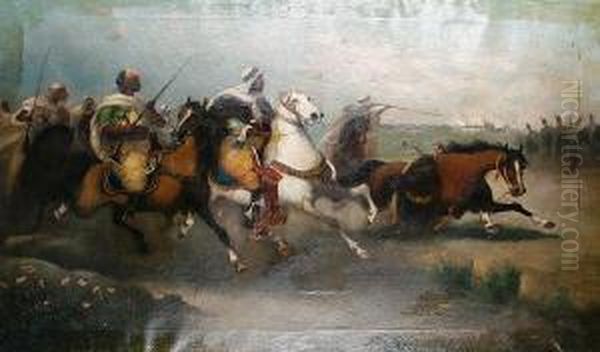 The Charge Oil Painting by F. Torni