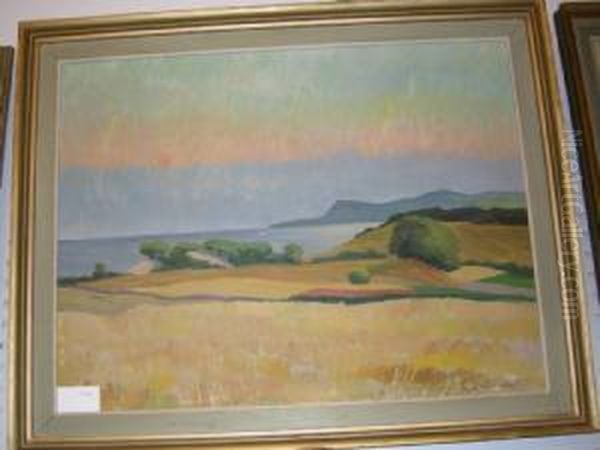 Ronnstrom, Olja, Kustlandskap, 1941. 72x55 Oil Painting by Carl Fredrik Tornstrom