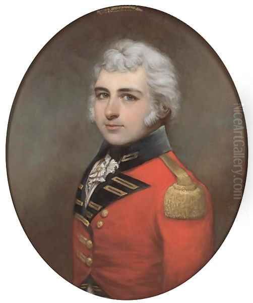 Portrait of Lt. Colonel F. F. Mannooch (1764-1809) Oil Painting by Francis Alleyne