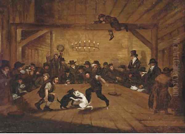 The dog-fight Oil Painting by Henry Thomas Alken