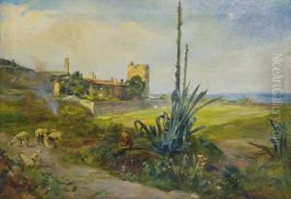 Paisaje Oil Painting by Francesc Torrescassana Sallares