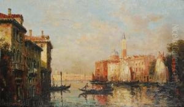 Canal A Venise Oil Painting by Elliot Bouton Torrey