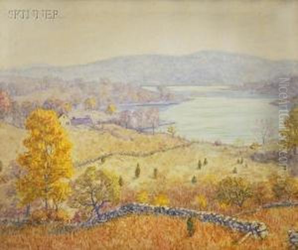 View From The Hilltop Oil Painting by Elliot Bouton Torrey