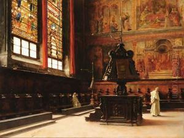 Interno Di Cattedrale Oil Painting by Giovanni Battista Torriglia