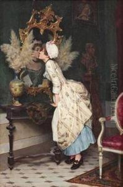 A Kiss For The Reflection Oil Painting by Pietro Torrini