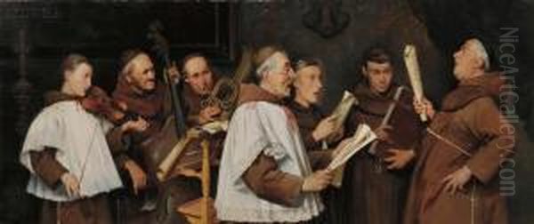 Abbey Monks' Choir Oil Painting by Pietro Torrini