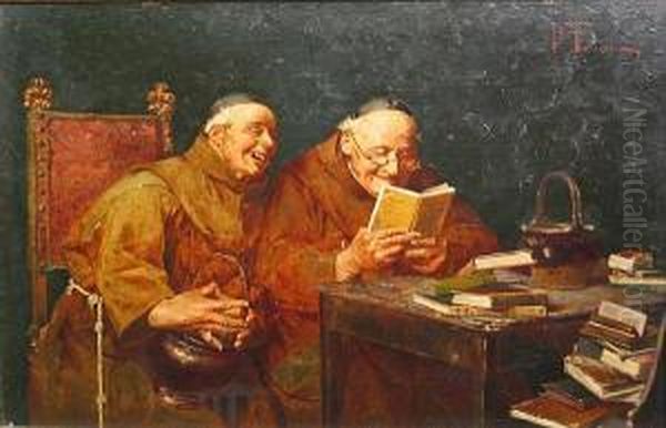 A Good Read Oil Painting by Pietro Torrini