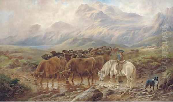 In the West Highlands Oil Painting by Richard Ansdell