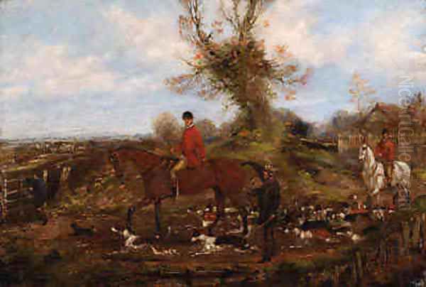 Beggining the Hunt Oil Painting by Henry Jnr Alken