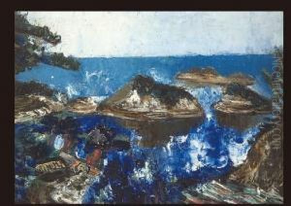 Sea View Oil Painting by Shimizu Tosho